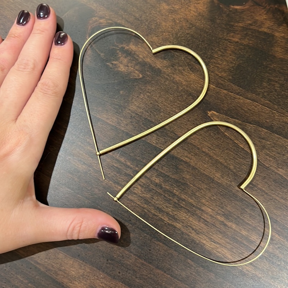 Zimmermann Large Gold Heart Hoop Earrings